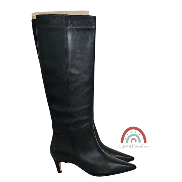 New! J. Crew New Stevie Knee High Pull On Boots in Leather - Picture 2 of 16